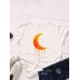 Women Moon Graphics Round Neck Casual Short Sleeve T  Shirts